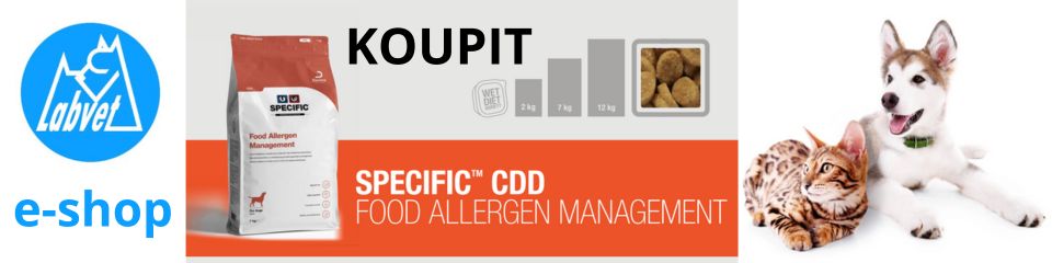 SPECIFIC™ CDD Food Allergen Management je kompletní, vyvážená hypoalergenní dieta pro dospělé psy obsahující omezený počet ingrediencí.